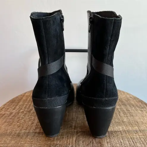 Merrell Women's Evera Fade Black Leather Heeled Boots Size 10