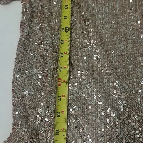 A.U.W Sequin Top size M rose gold color with lining Pink Size M