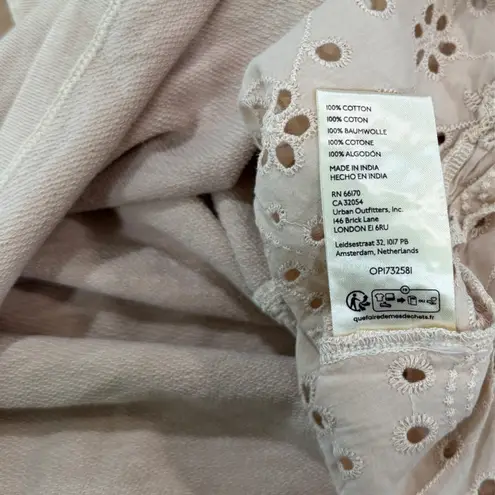 Anthropologie  Pilcro Batwing Eyelet Sweatshirt NWT Tan Beige Size 2X