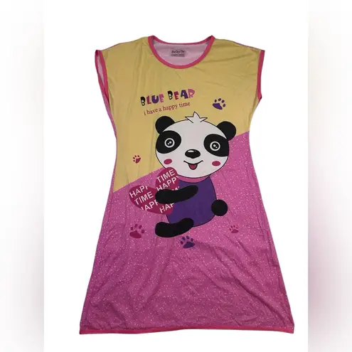 Kitschy Y2K Cozy Soft Fun Cartoon Night Gown Pajama Dress Bundle Betsy TW (2) XL Blue