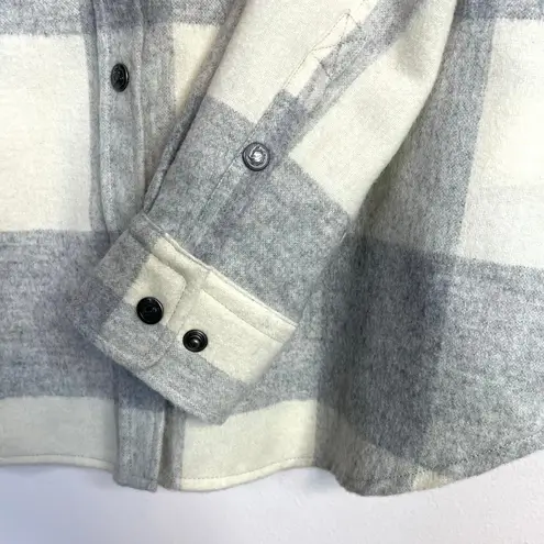 Fjällräven Fjallraven Canada Shirt Comfort Fit Gray Wool Blend Flannel Button Up womens XXS