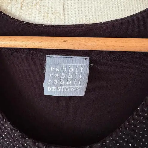 Vintage 90s black silver glitter sparkly long sleeve whimsigoth maxi dress 10