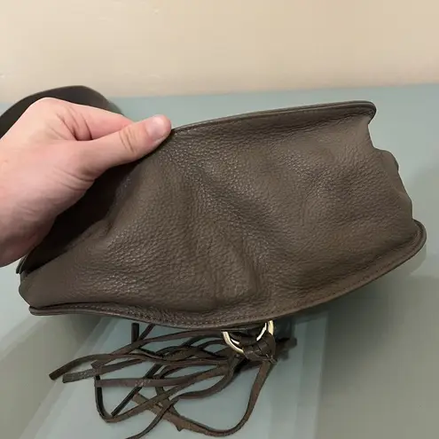 See By Chloe Mini Collins Crossbody Shoulder Handbag Purse Gray Leather Boho