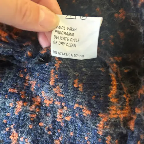 Peruzzi Navy Blue & Orange Sweater Cardigan Blazer, Made in Italy | Size 36 (0)