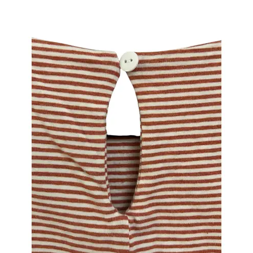 Pact Striped Floral Fit Flare Dress Womens XL Organic Cotton