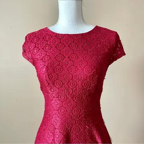 Teeze Me | Fit And Flare Lace Scallop Hem Color Block Dress Sz 5