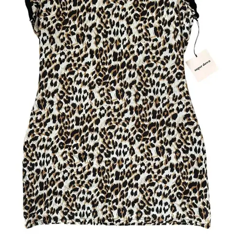 superdown NWT  x REVOLVE Harper Leopard Print Mini Tee Dress Size Small NEW - Image 6