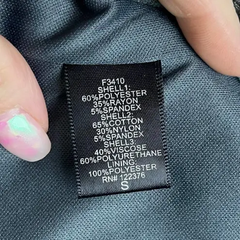 Rhyme Los Angeles Colorblock Grey and Black Skater Sleeveless Midi Dress Small