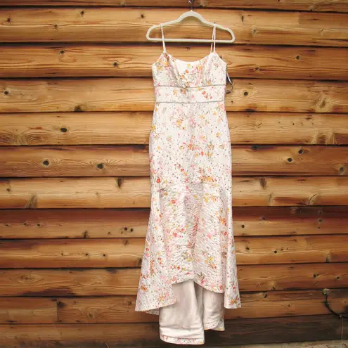 Monique Lhuillier Wildflower Jacquard Mermaid Gown Dress