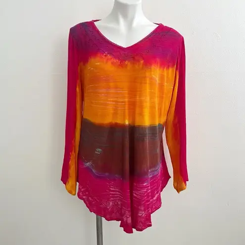 Charlie Paige Fuchsia Rayon Top