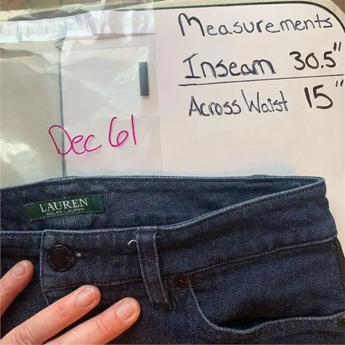 Lauren Ralph Lauren Women's Skinny Jeans Size 4 Blue Dark Wash Denim