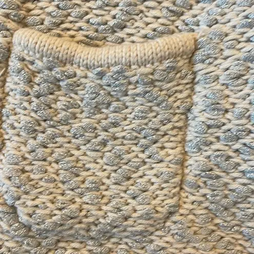 Boden Wool tweed metallicāknit cardigan blazer size 4 Silver