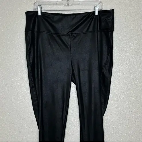 Seven7 Black Faux Leather Ultra High Rise Sculpting Leggings