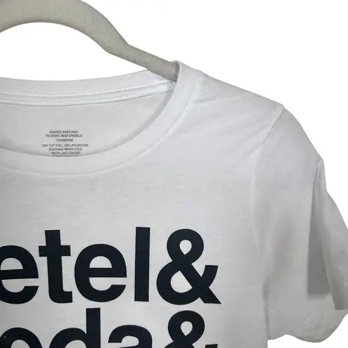 Ketel One Vodka Womens Sz S White Graphic T Shirt Crew Neck Short Sleeve Funny