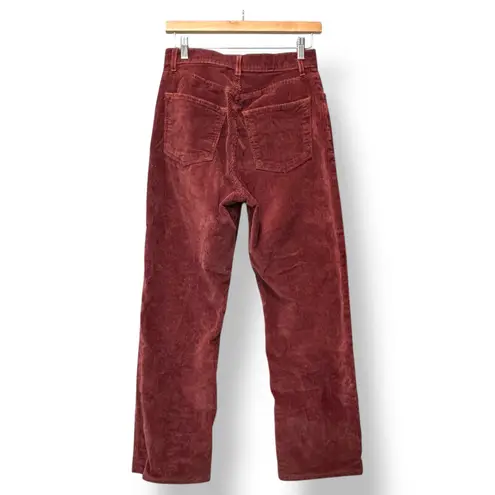 Imogene and Willie Women Corduroy Pants Amelia 27 Straight Leg Russet Quiet Luxe Red