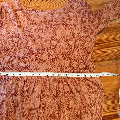 Peruvian Connection Tunic Dress Sz MED Brown Lightweight Pima Cotton Autumncore