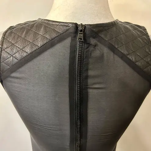 DL1961 Reese Lamb Leather Peplum Top Size XS