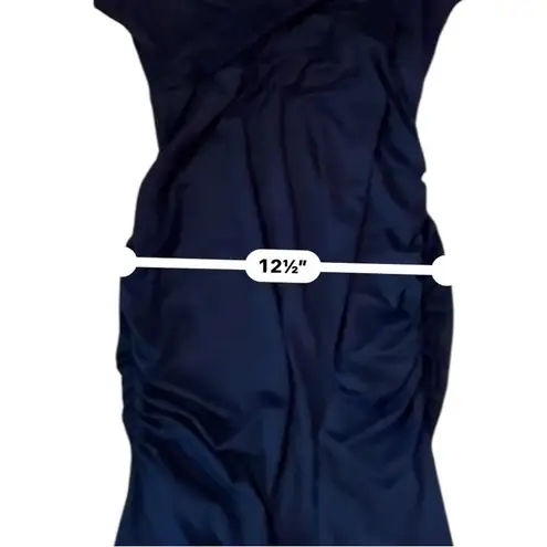 Pinkblush Navy Blue Maternity Maxi Dress Women’s Size Small Ruched Sides