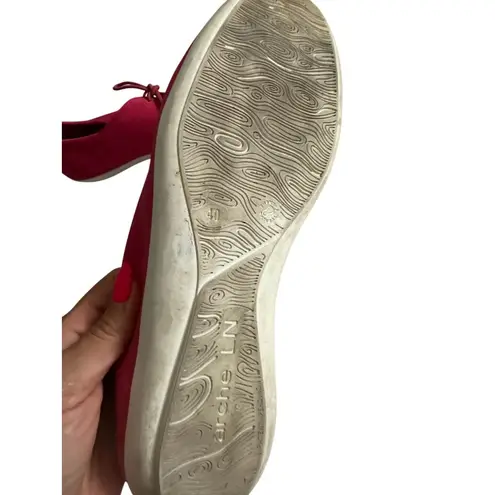 ARCHE Red Sueded Leather Lace Up Sneakers Size 40 / US 10