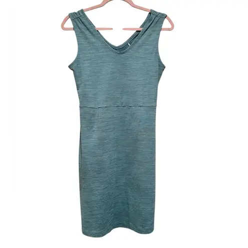 TOAD & CO TECH TOMBOY HEATHER GREEN VNECK SLEEVELESS DRESS XS