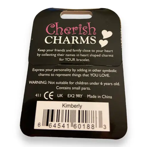 Cherish Charms KIMBERLY Name Bracelet Charm NEW NWT Silver Tone Silvertone