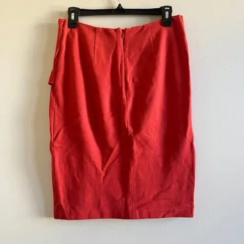 CAbi  #3099 Tiered Overlay Pencil Skirt In Turmeric Orange Womens Size‎ 6