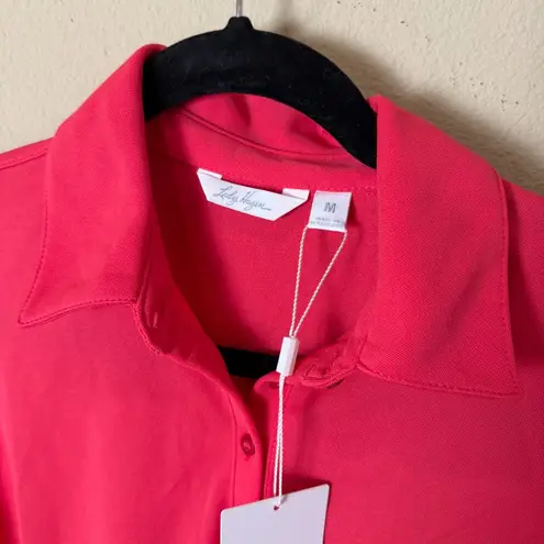 Lady Hagen New NWT Pique Sleeveless Polo Shirt Size Medium Watermelon Shine