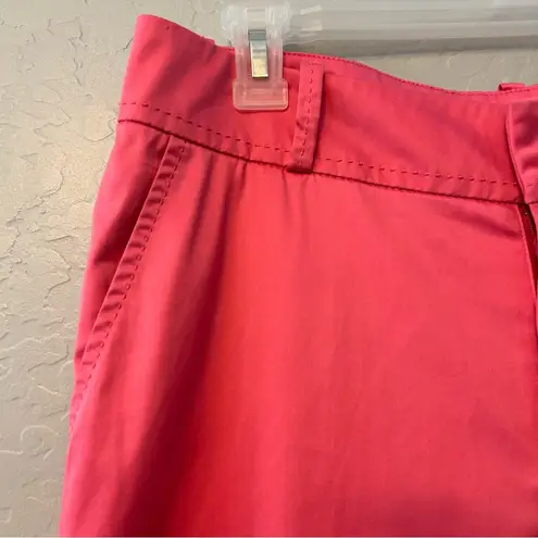 Fairway & Greene women’s pink sateen golf Bermuda shorts size 8