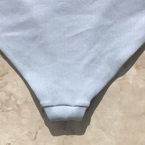 Topshop Pastel Blue Ribbed  Bikini Bottoms