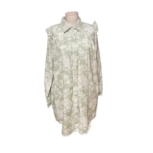 Roberta Roller Rabbit Roller Rabbit Caxias Darya Dress Sage Green White Floral Size Small