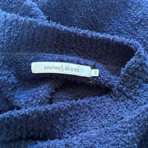 STITCHES & STRIPES Lawrence Pullover Soft Boucle Long Sleeve Sweater NWOT XXL Blue