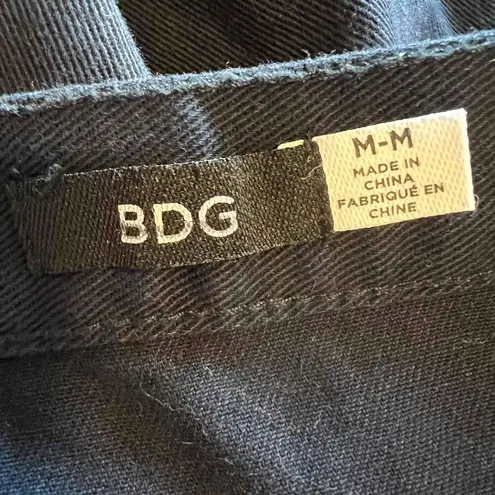 BDG  Blue Cotton Twill Button Front Patch Pocket A Line Mini Skirt Medium thumbnail 3