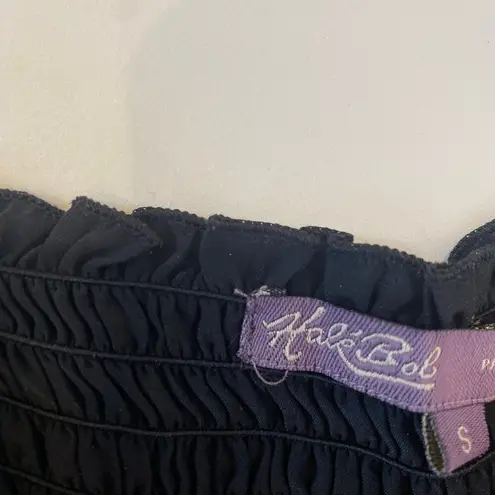 Hale Bob Black White Delicate Slip Dress Lace EUC Sz Sm Surplice V-Neck Line