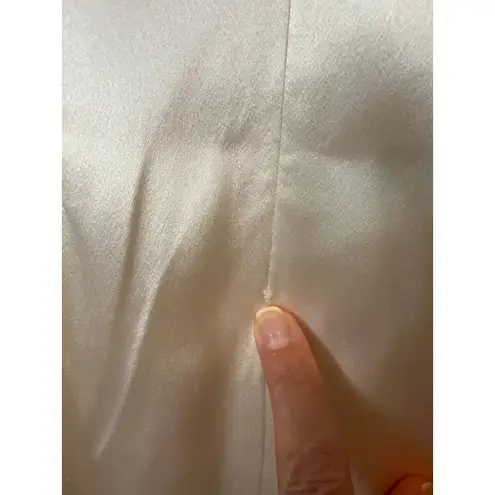 Galvan London NWT Ivory Silk Valencia Cold Shoulder Midi Dress Size 8 White