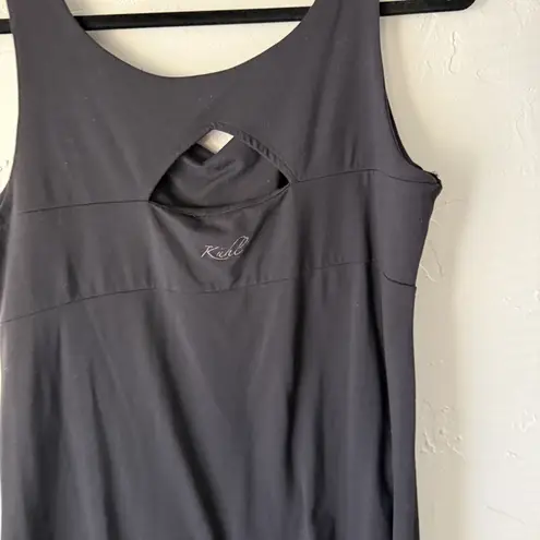 Kuhl Dress Womens Large Black Sleeveless Tank Travel Active Stretch Midi Summer