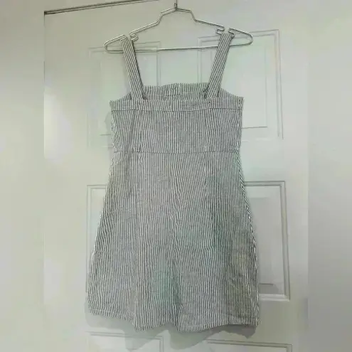 Hollister  Womens Pinstripe Dress Size Medium Short Button Down Front