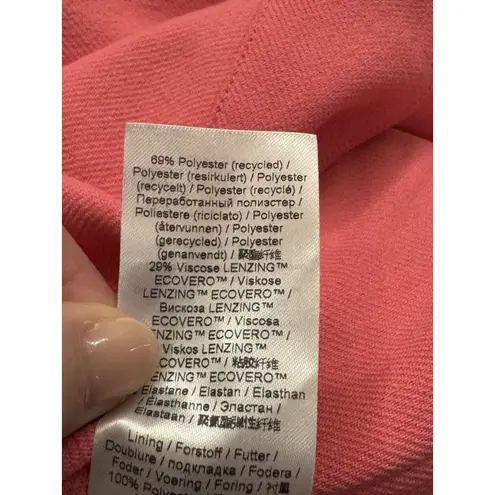 Ganni V-neck Flared Pink Stretch A-line Mini Dress EU 36 US 6 M Org $395