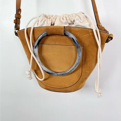 Banana Republic  Suede Ring-Handle Bucket Bag –Camel Tan Adjustable Crossbody