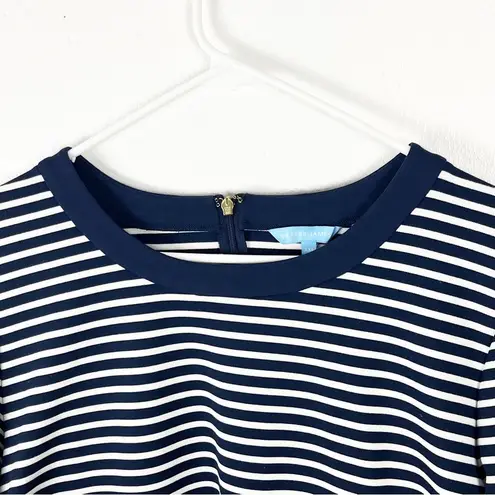 Draper James Presley Ponte Navy And White Striped Dress, Size XXL
