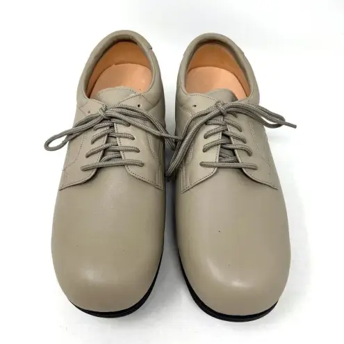 Apex Ambulator Shoes Diabetic Lace Up Leather Walking‎ Tan Neutral Women’s 9