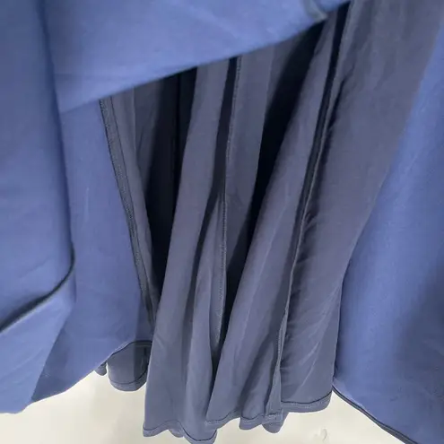 BHLDN Lennox Dress Size 16 Navy Bridesmaid Wedding Halter Side Slit Crepe Gown