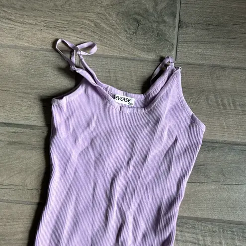 Reverse  purple ribbed dress