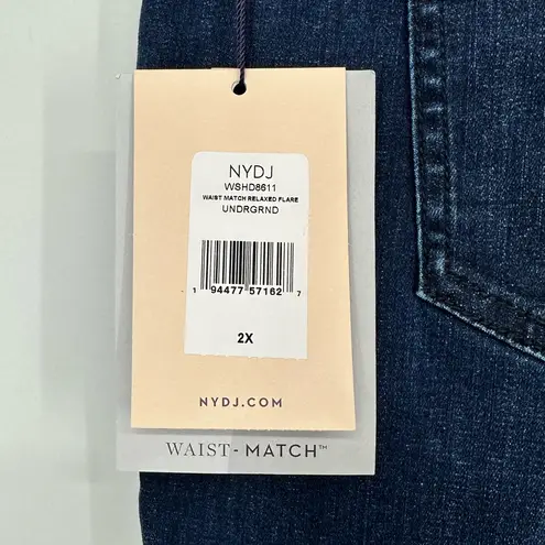 NYDJ Waist-Match Relaxed Flared Jeans size 2X in Underground Medium Wash Ankle