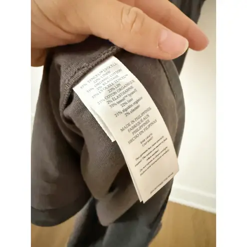 Faherty Topanga Drape Shirtdress Tencel Linen Blend Washed Black Small