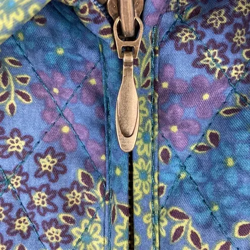 Christopher & Banks Quilted Floral Frenzy Full Zip Jacket Size XL Boho Garden - Image 5