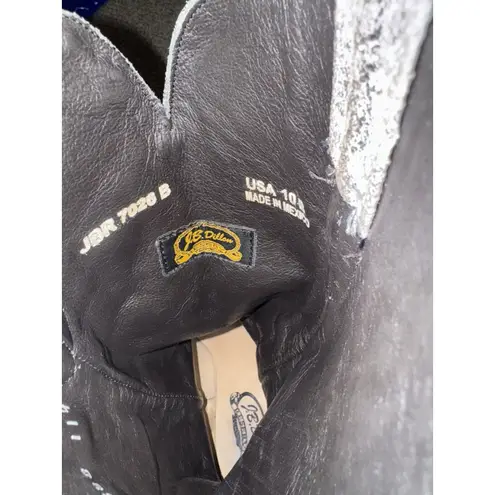 J.B. Dillon Cowgirl Boots 10B JBR7026B Square Toe Silver Sparkle Size 10