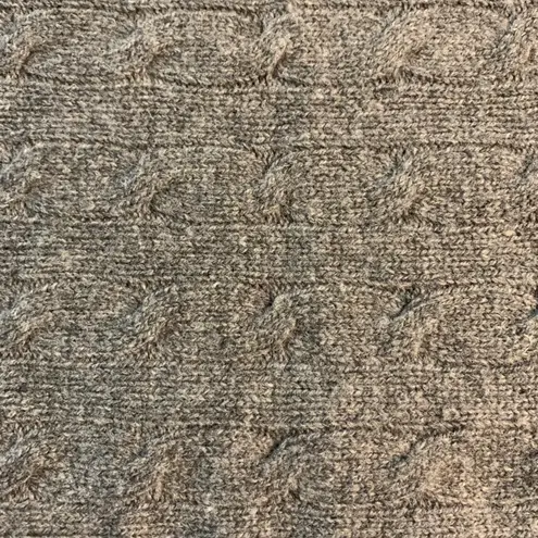 Ralph Lauren Sport Wool Blend Rabbit Gray Cable Knit Crew Neck Sweater Preppy Gray Size M