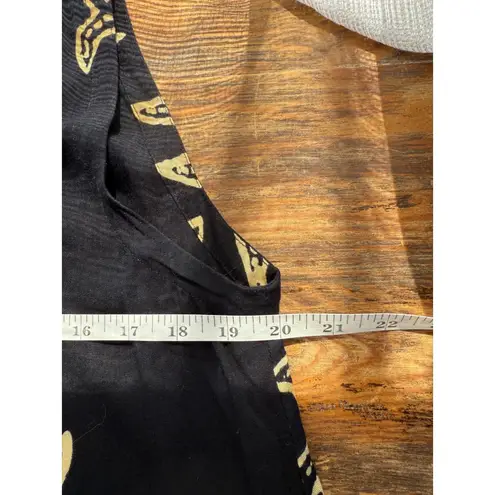 T5 1990s Vintage Hi Lites Batik Summer Starfish Print Fringe Tassel Dress M Black Size M