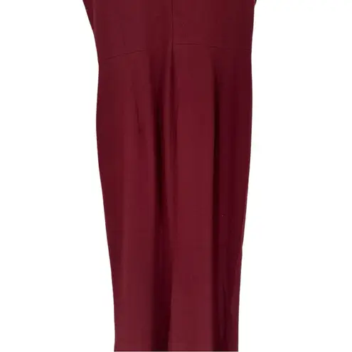 Dress the Population  Sandra Plunge Crepe Trumpet Gown in Burgundy size M NWT