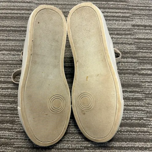 P448 Star White Zebra Embossed High Top Leather Sneakers Metallic Preppy Casual